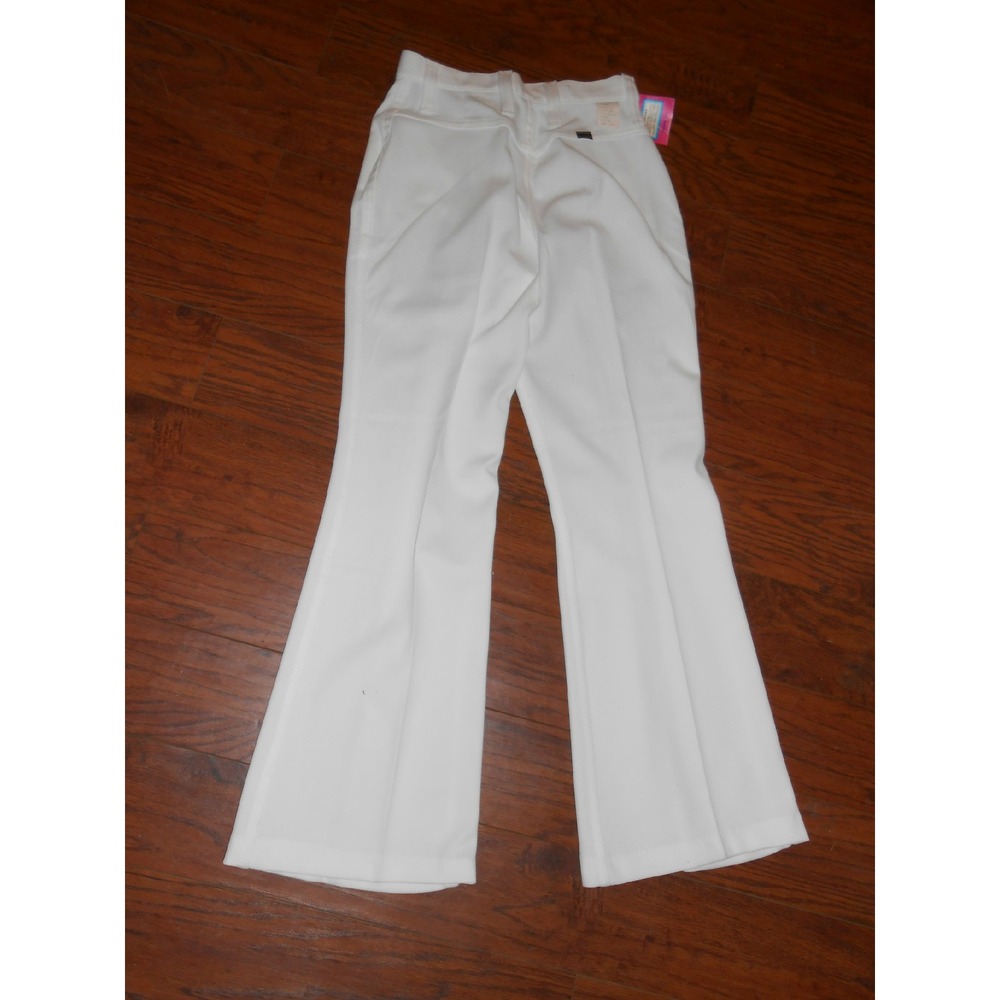 Womens 70's Original Wrangler Misses 14 cut 27.5" waist White Jean Pants Flare